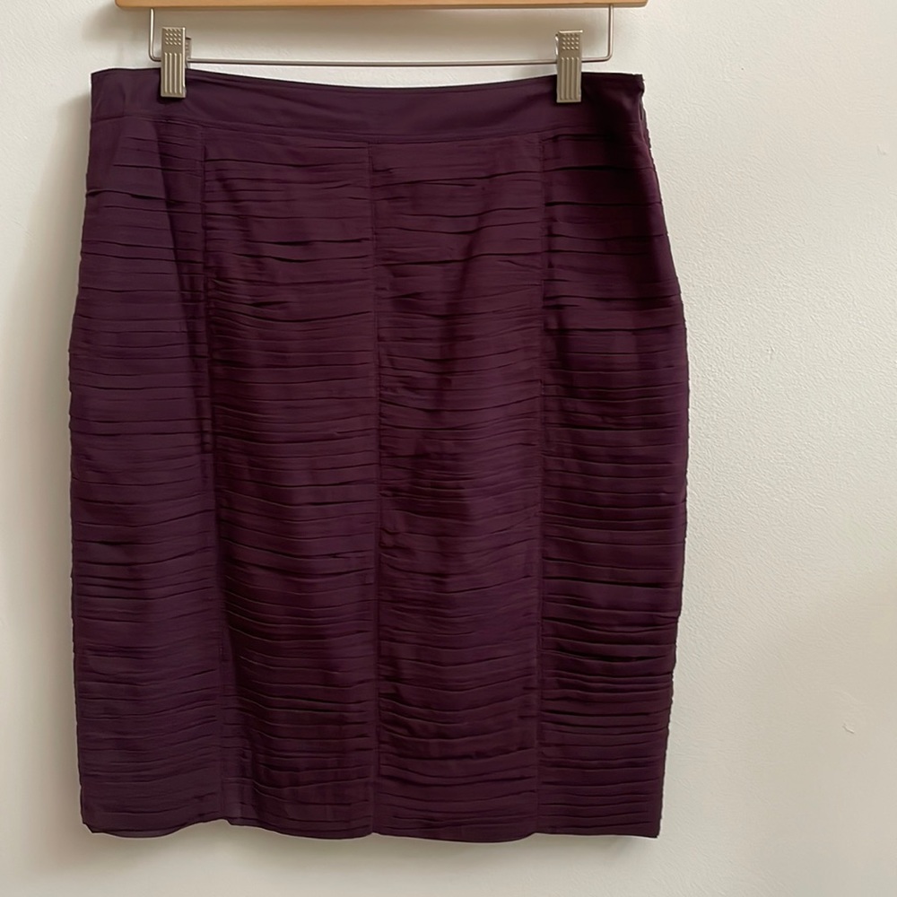 BURBERRY Silk Blend Pleated Skirt